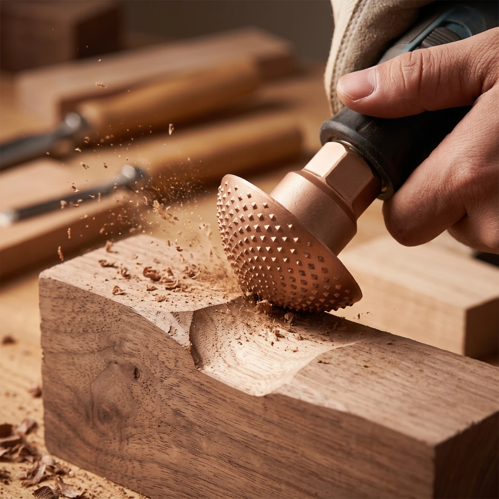 Fresa rotativa para madera con rosca M14 – Acero al carbono - imagen 5