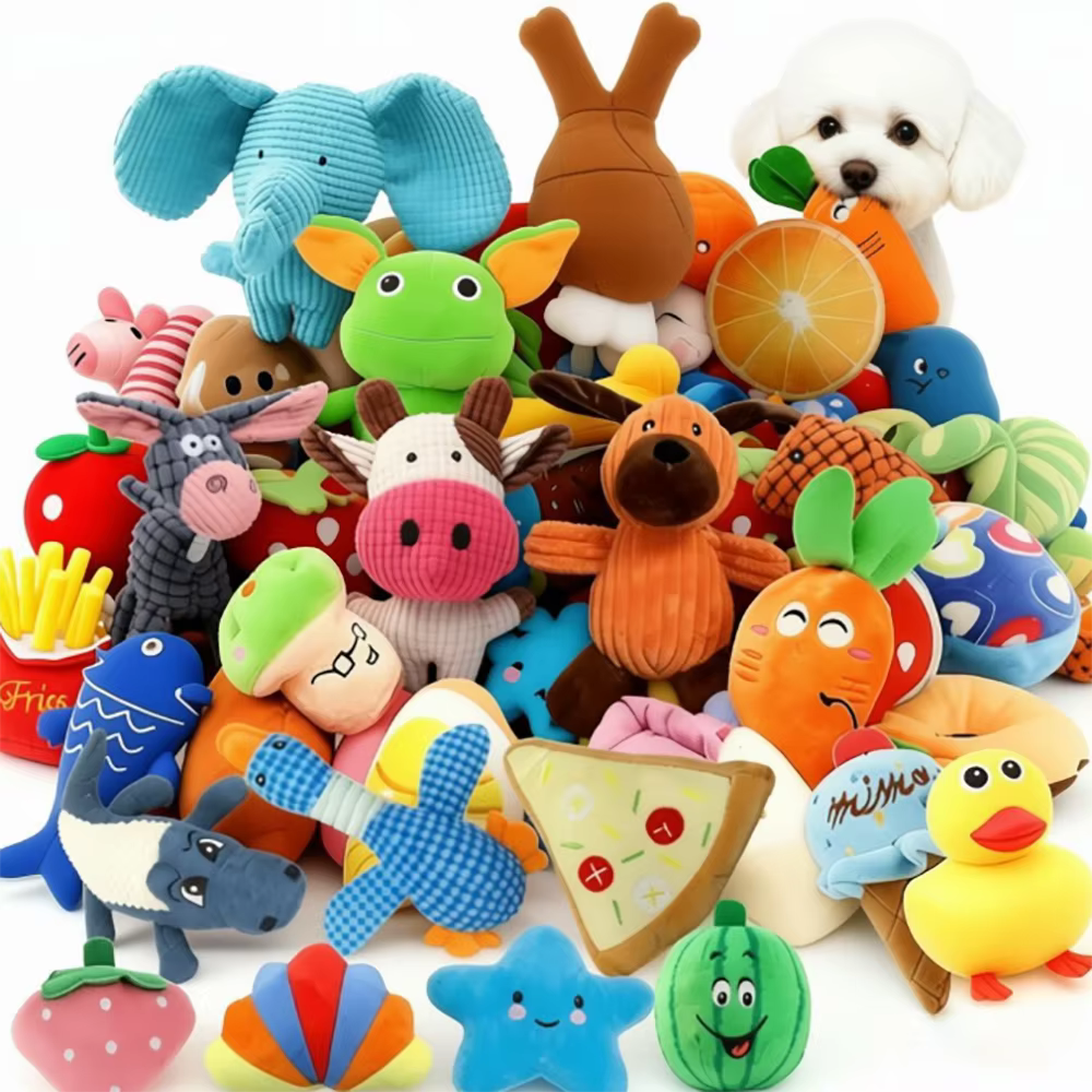 Pack 16 Juguetes de Peluche para Perros con Sonido – Interactivos y Masticables - imagen 3
