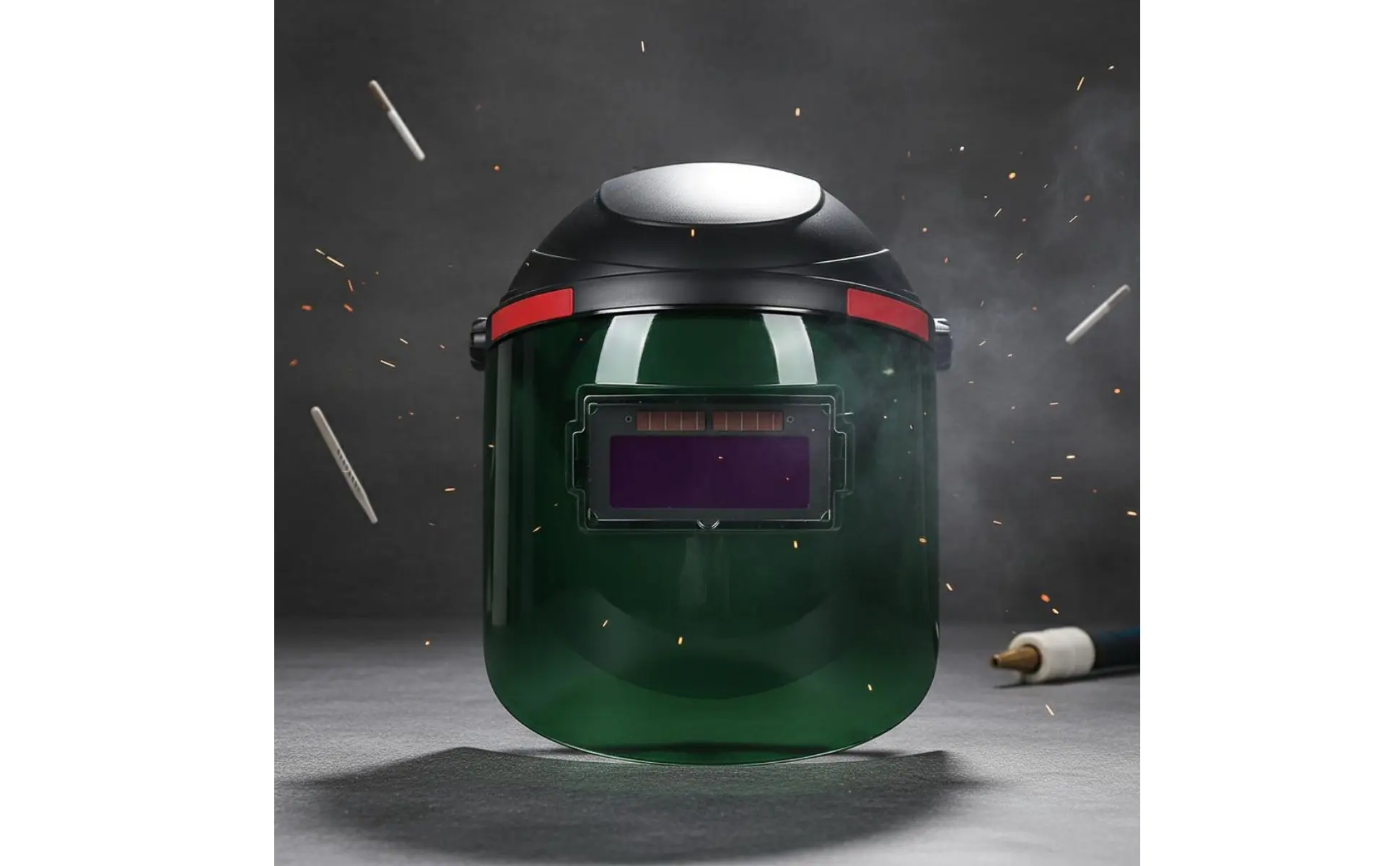 Casco de soldadura con lente de visión amplia y protección integral