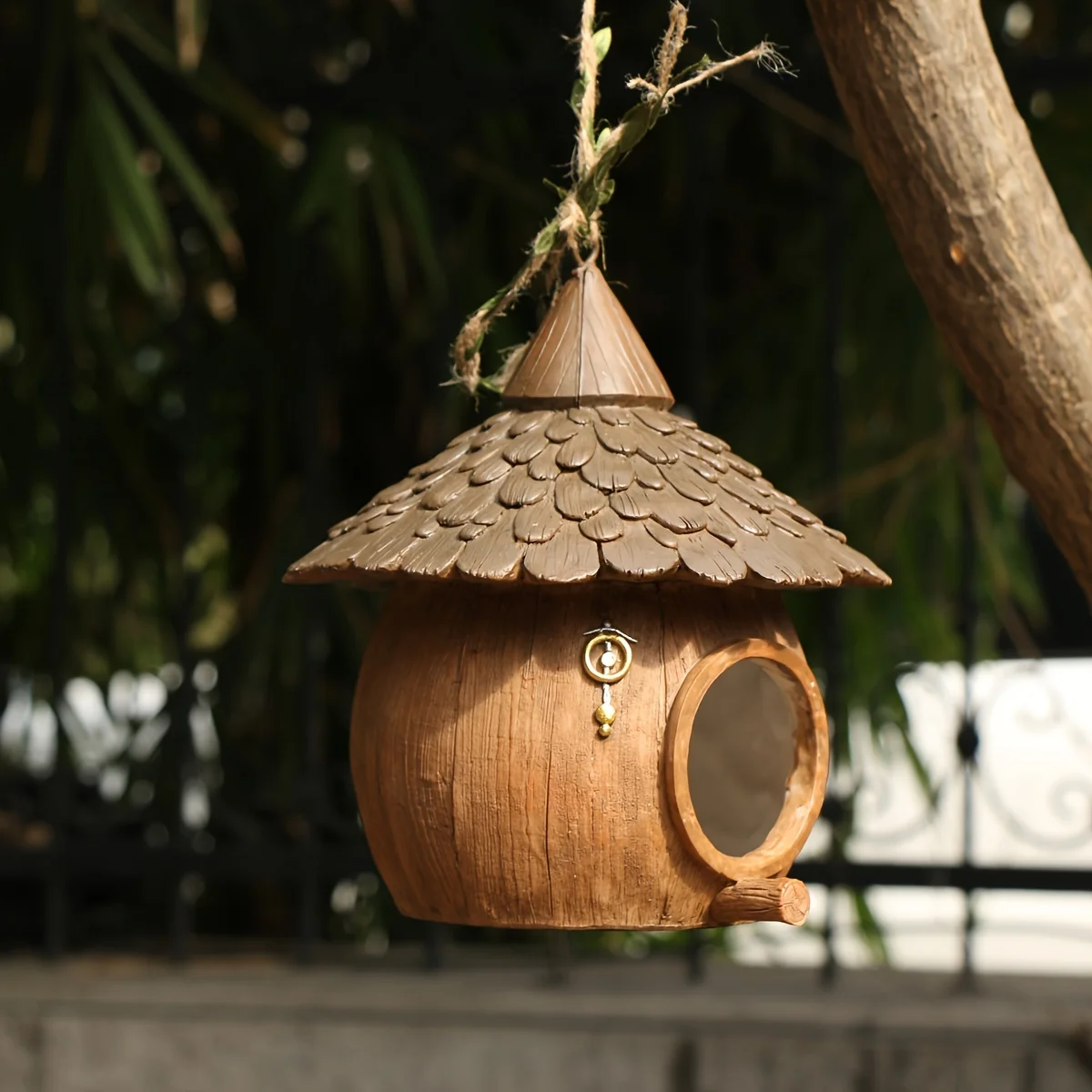 Nido colgante para pájaros: caja de anidación resina en pared exterior - imagen 5