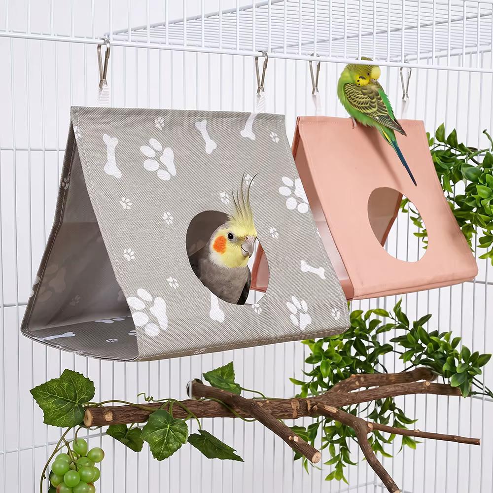 Hamaca nido triangular impermeable para periquitos y aves - imagen 2