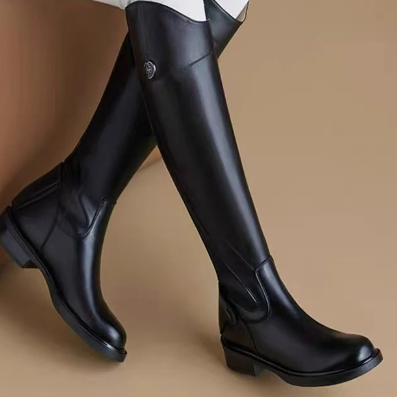 Botas de mujer cómodas de estilo vintage para otoño e invierno - imagen 2