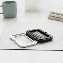 Estuche para agujas con tapa transparente – Caja almacenamiento tipo concha