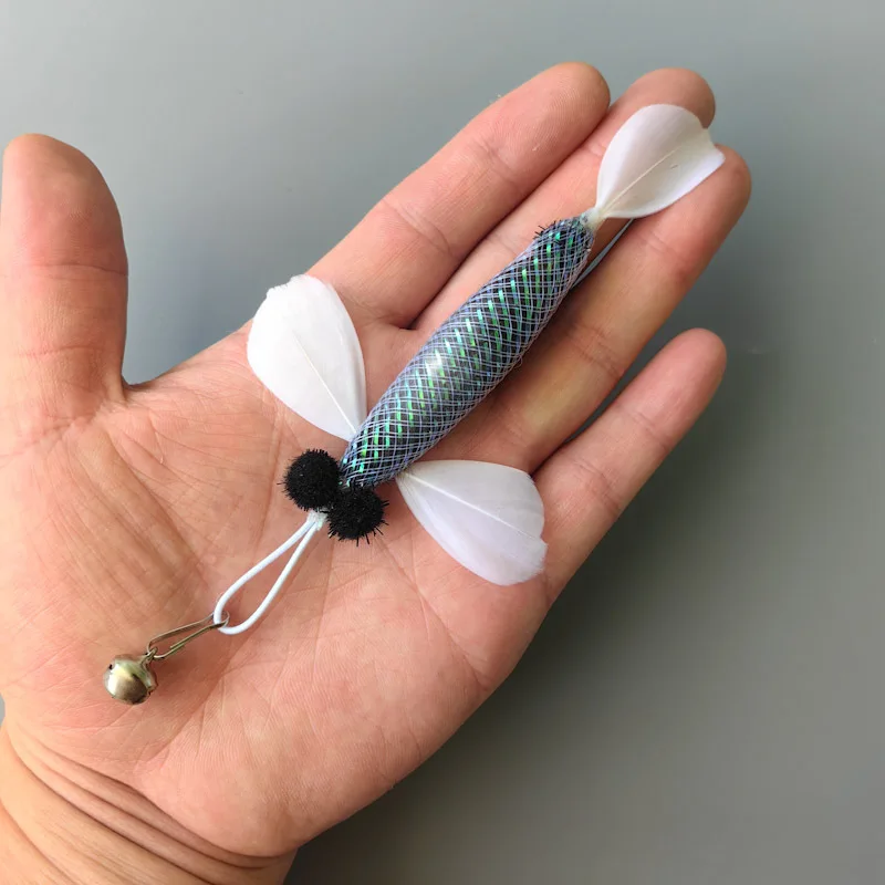Juguete interactivo para gatos con plumas y pelo de conejo - imagen 3