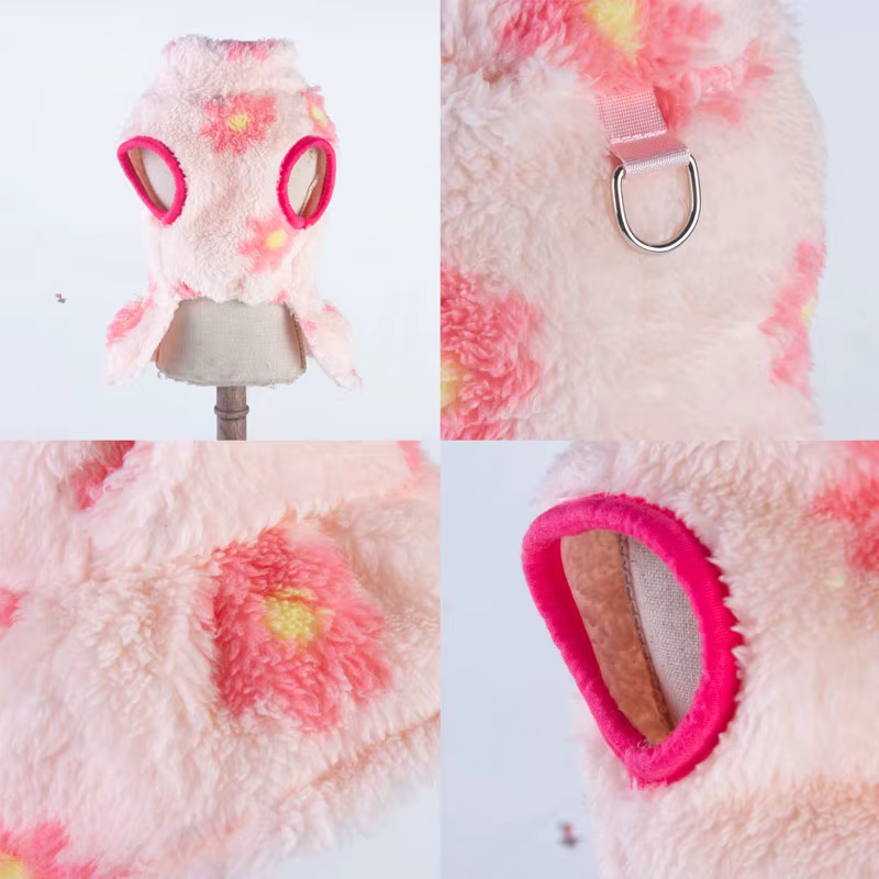 Vestido con capucha de forro polar para perros pequeños - imagen 3