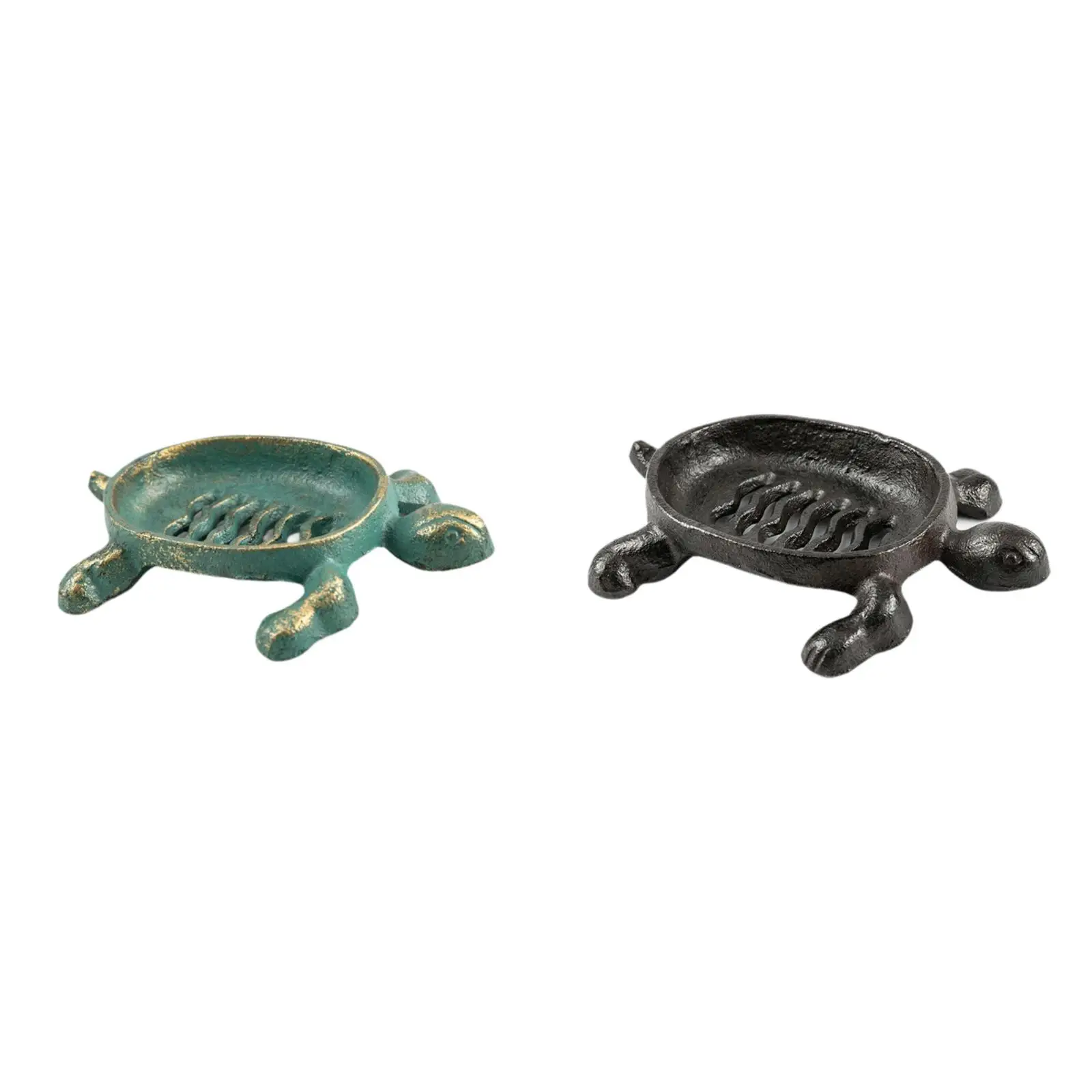 Jabonera tortuga drenable para baño de gato y perro – base hierro - imagen 3