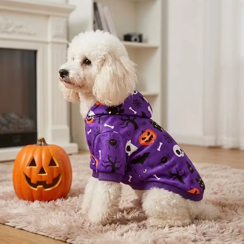Sudadera con capucha morada para perros y gatos – Disfraz de Halloween - imagen 3