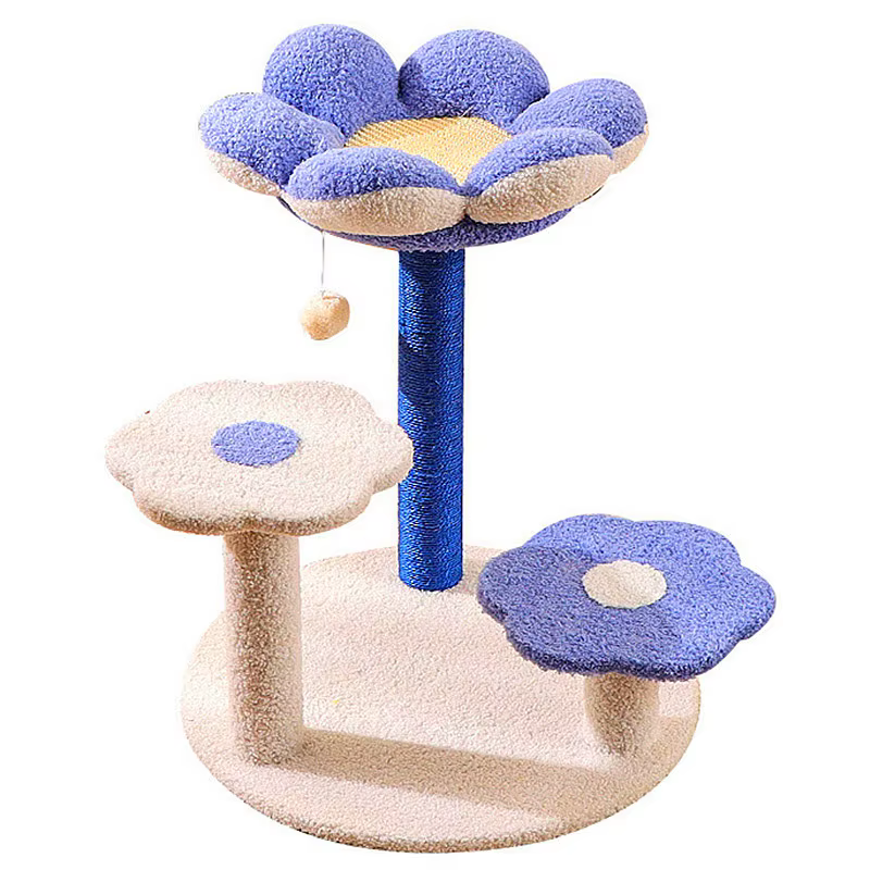 Árbol rascador desmontable para gatos con casa y sisal - imagen 3