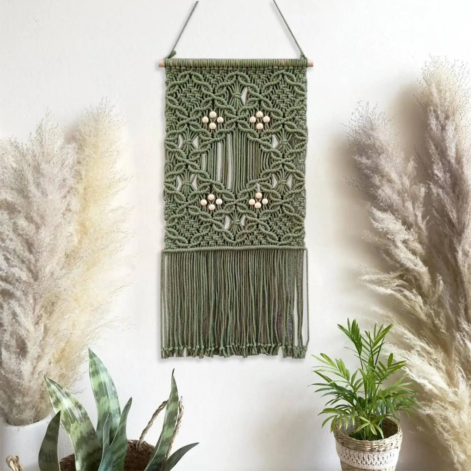Tapiz de pared de macramé tejido a mano estilo boho - imagen 4