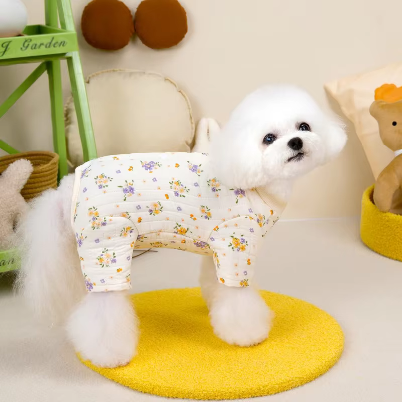 Mono térmico floral para perros pequeños y gatos – Chihuahua - imagen 4