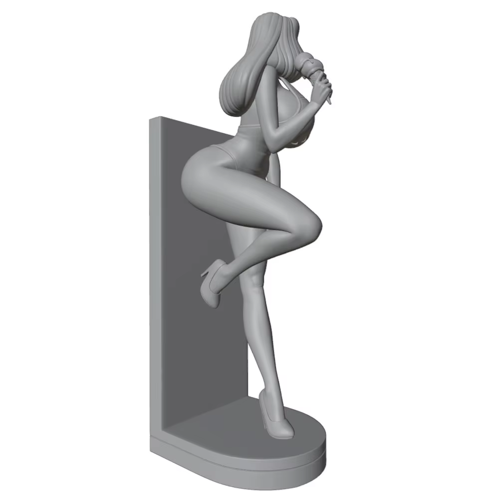 Kit resina chica sexy miniatura gris – Figura 3D para montar y pintar - imagen 4