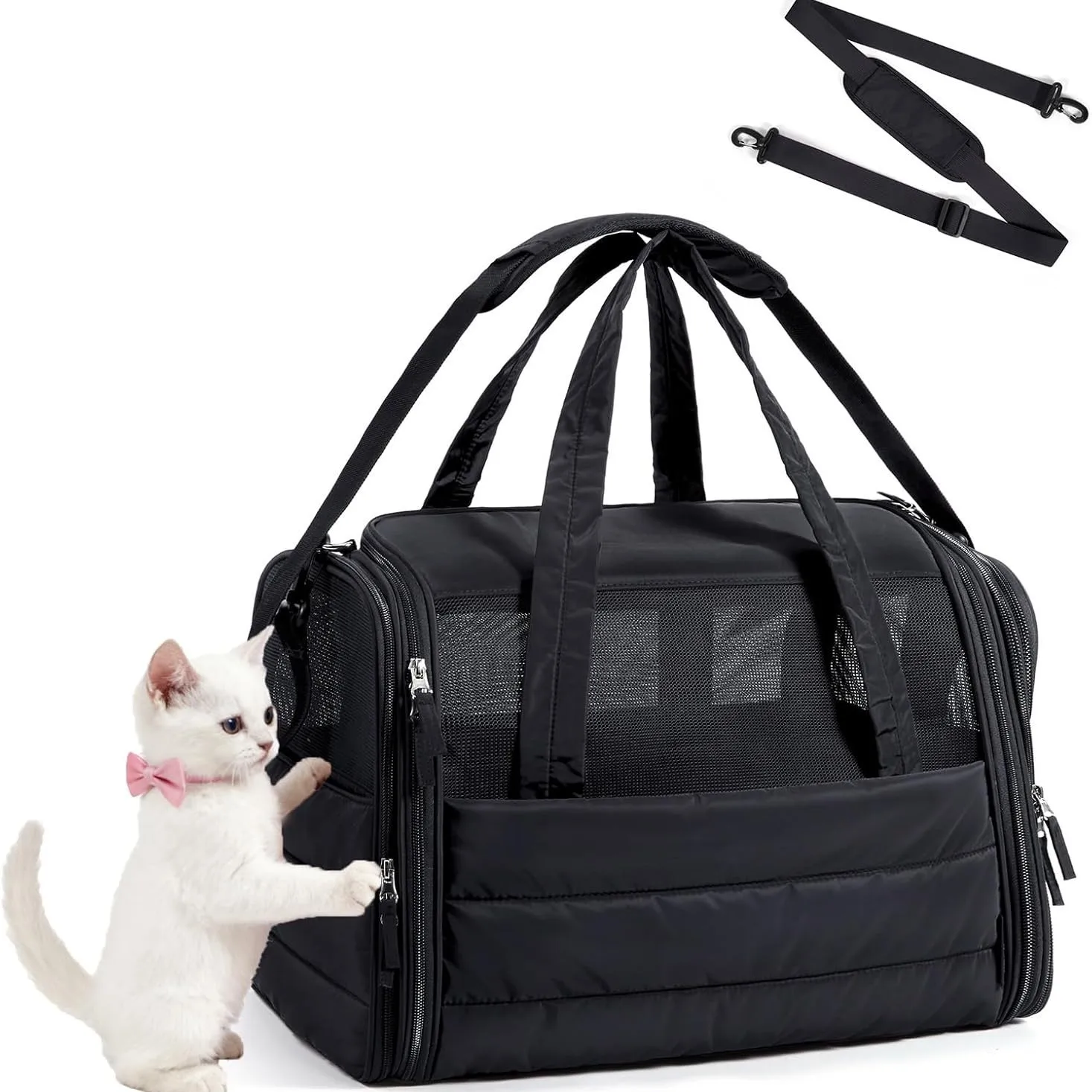 Bolsa de transporte plegable transpirable para gatos y perros - imagen 5
