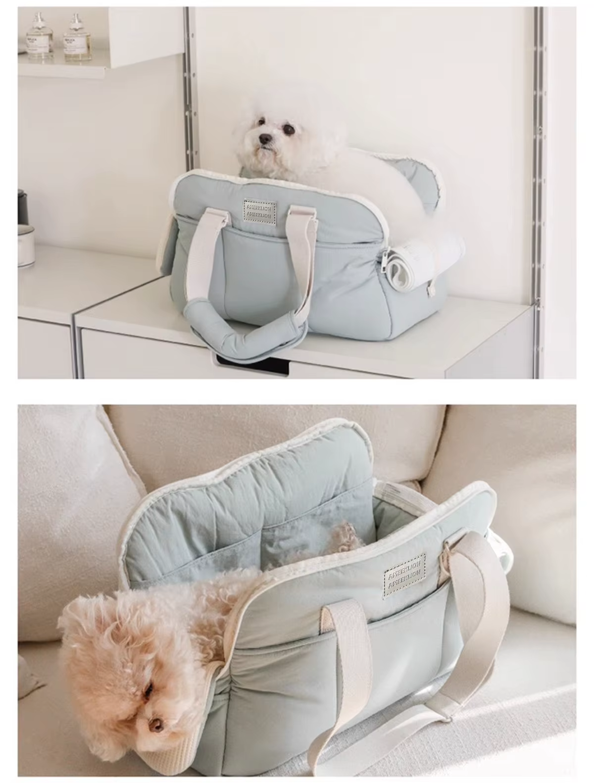 Detalle de la bolsa para gatos