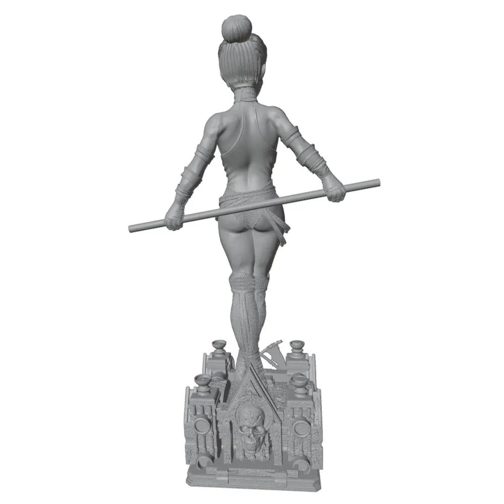 Miniatura GK de resina gris impresa en 3D, DIY sin pintar y sin montar
