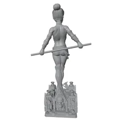 Miniatura GK de resina gris impresa en 3D, DIY sin pintar y sin montar