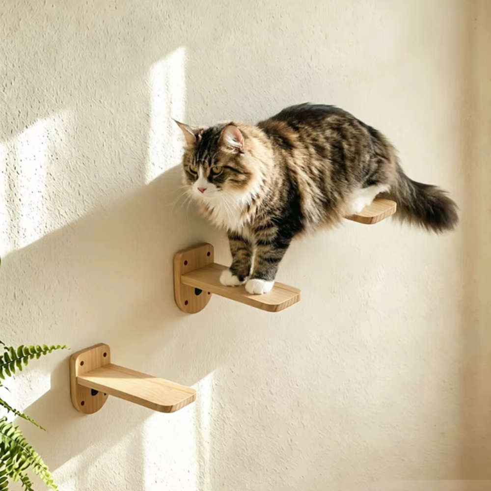 Estantes de pared para gatos: plataforma de madera para escalar - imagen 5