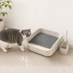 Arena aglomerante para gatos de yuca y bentonita, baja en polvo