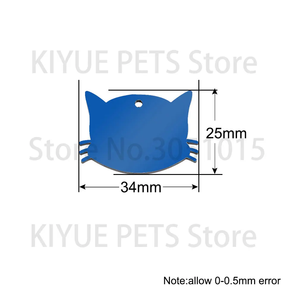 Placa identificación gato personalizada acero inoxidable con espejo - imagen 2