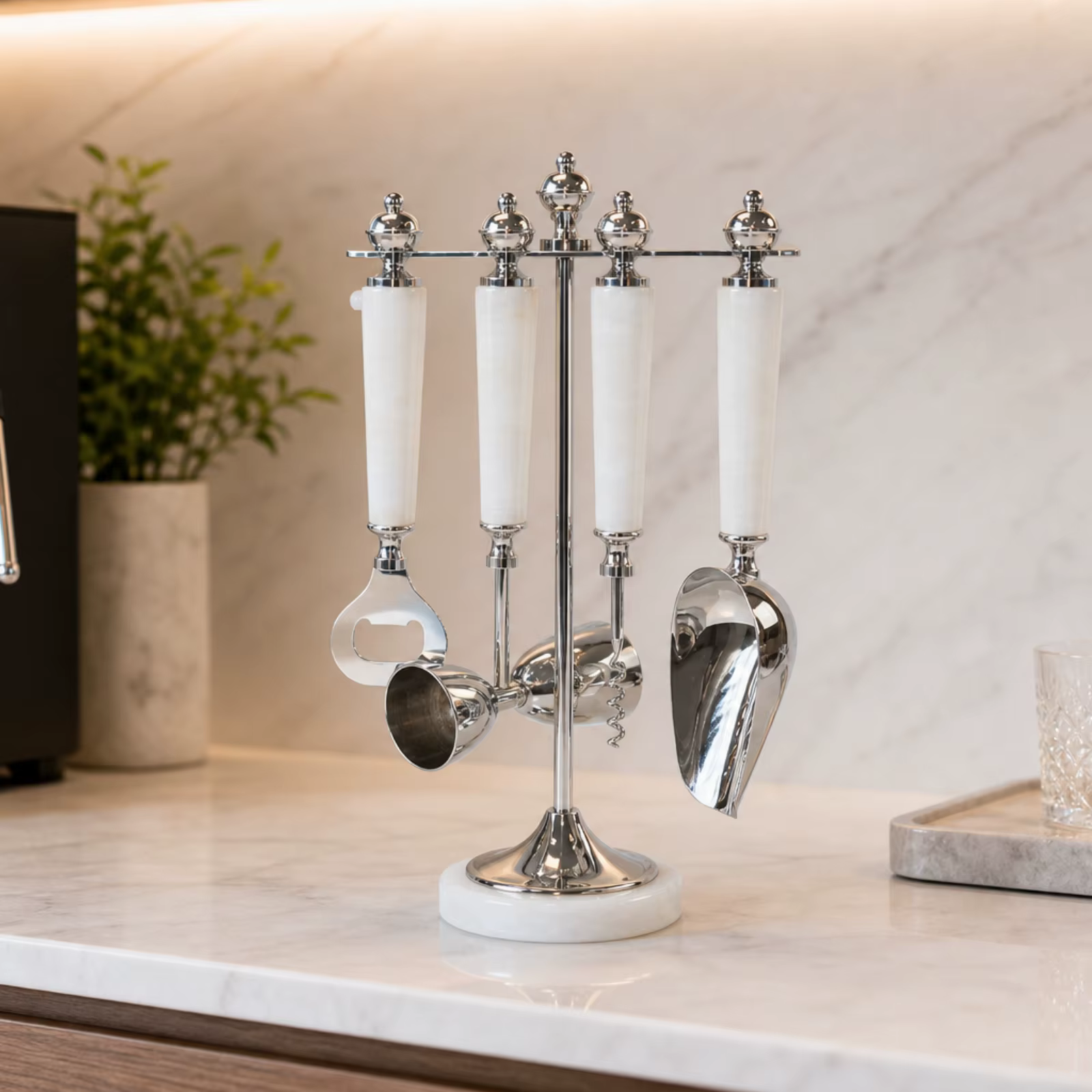 Soporte organizador para barra y copa – Estante universal para utensilios - imagen 2