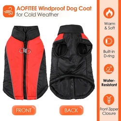 Chaleco de invierno reflectante y cortaviento para perros