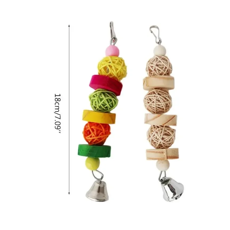 Juguete de Madera Natural para Aves – Ratán para Periquitos y Ninfas - imagen 3