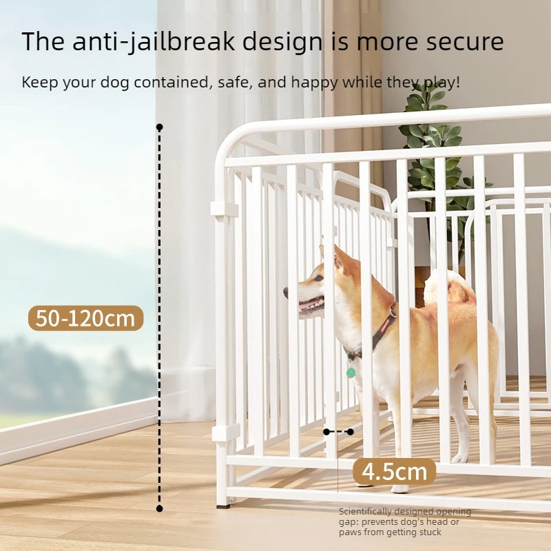 Corral para perros con puerta y cerradura, ajustable interior - imagen 4