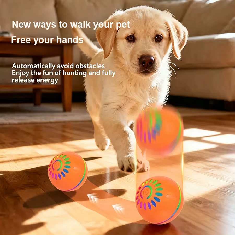 Juguete interactivo para perros: pelota electrónica con rebote USB - imagen 2