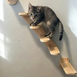 Torre para Gatos de Pared con Escalera, Hamaca y Rascador de Sisal