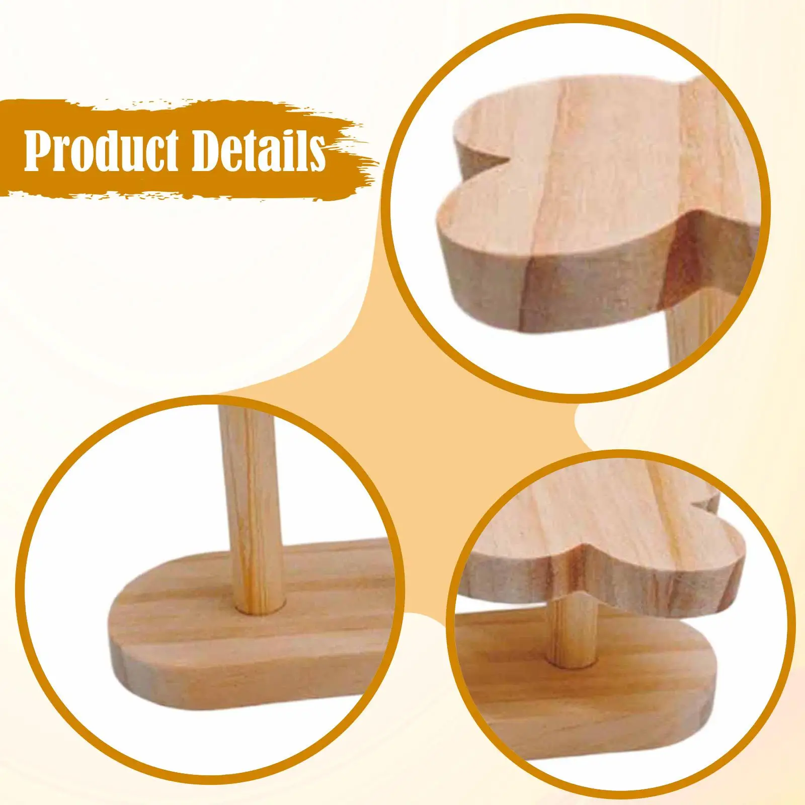 Mini soporte de madera rústico para plantas y objetos