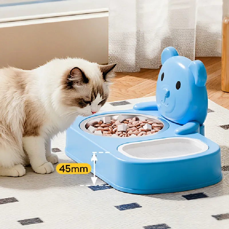 Comedero Doble Acero Inoxidable para Perros y Gatos – Antideslizante - imagen 4