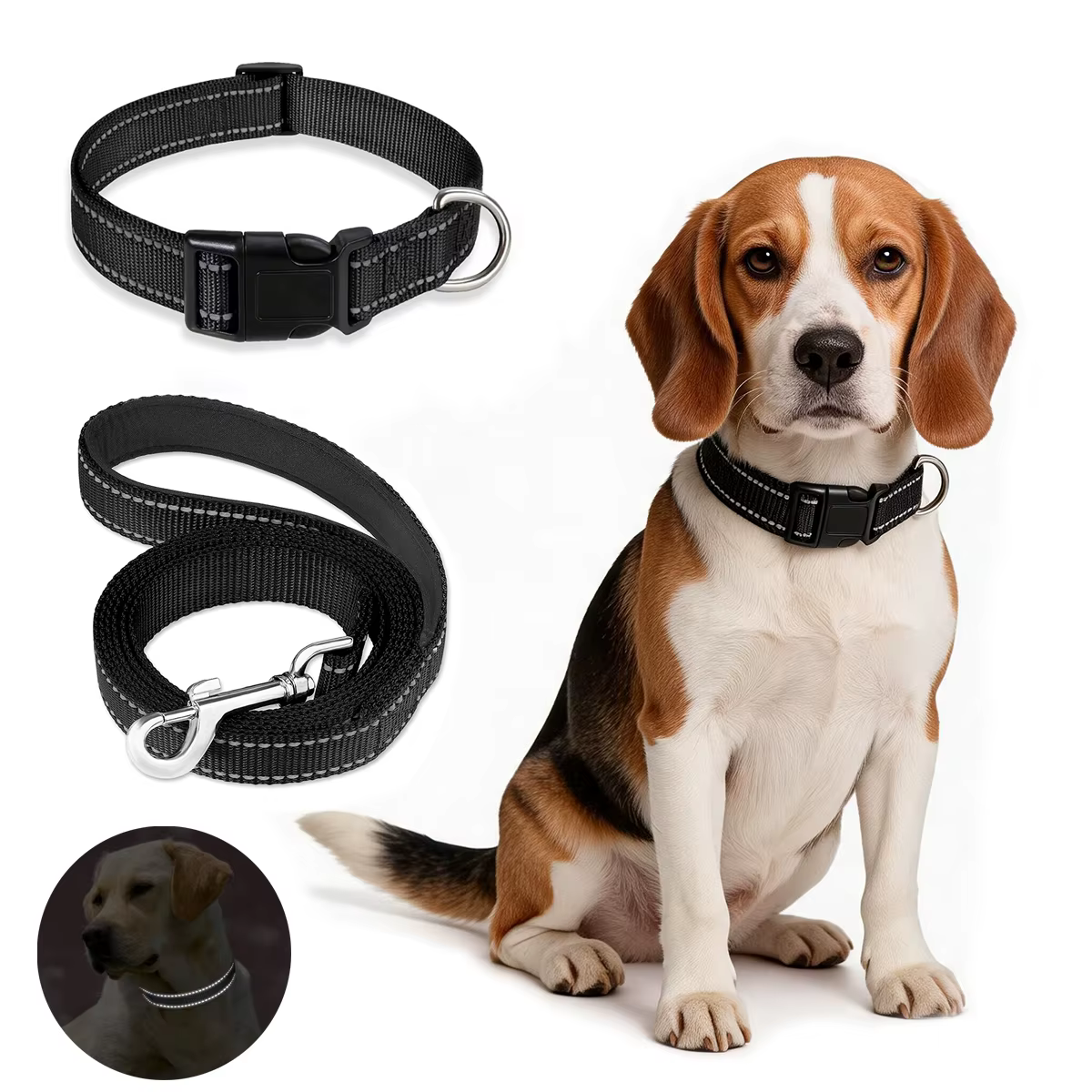 Collar reflectante para perro con hebilla ajustable y nailon - imagen 4