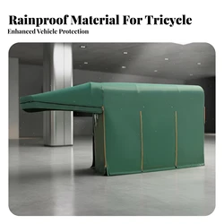 Lona toldo verde para triciclo eléctrico: cubierta de techo