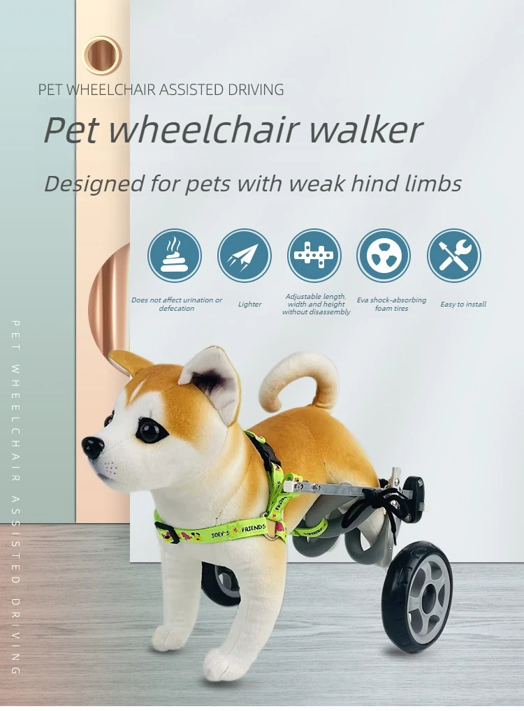 Silla de ruedas para perros vista lateral