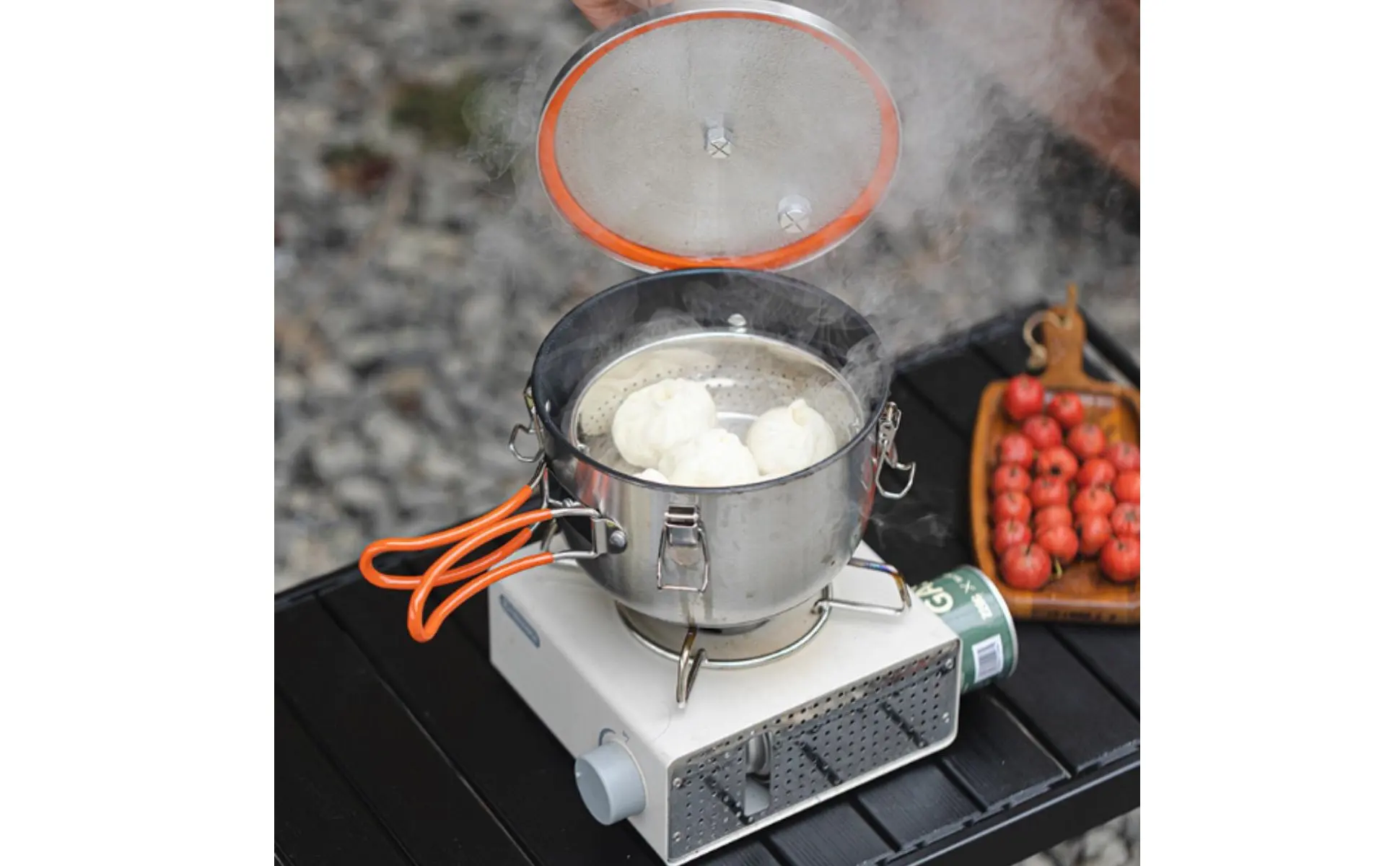 Olla compacta para cocinillas y camping