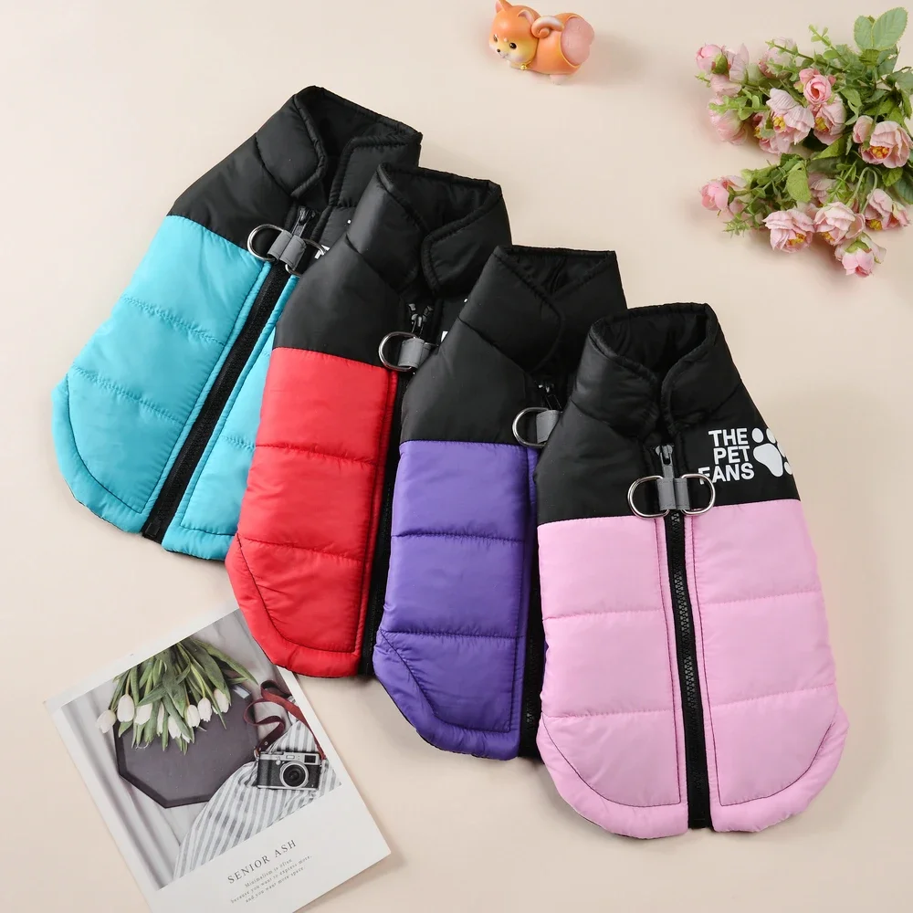 Chaqueta de invierno color turquesa para perro