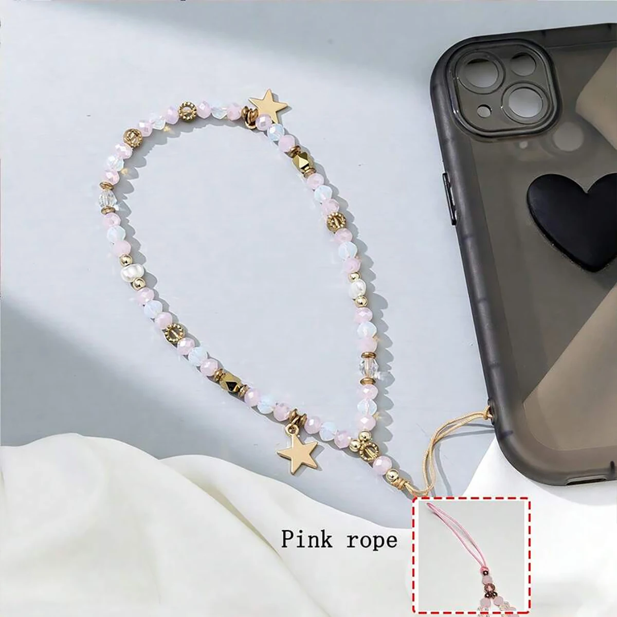 Cadena para teléfono con colgante estrella – Cordón accesorio moda - imagen 4