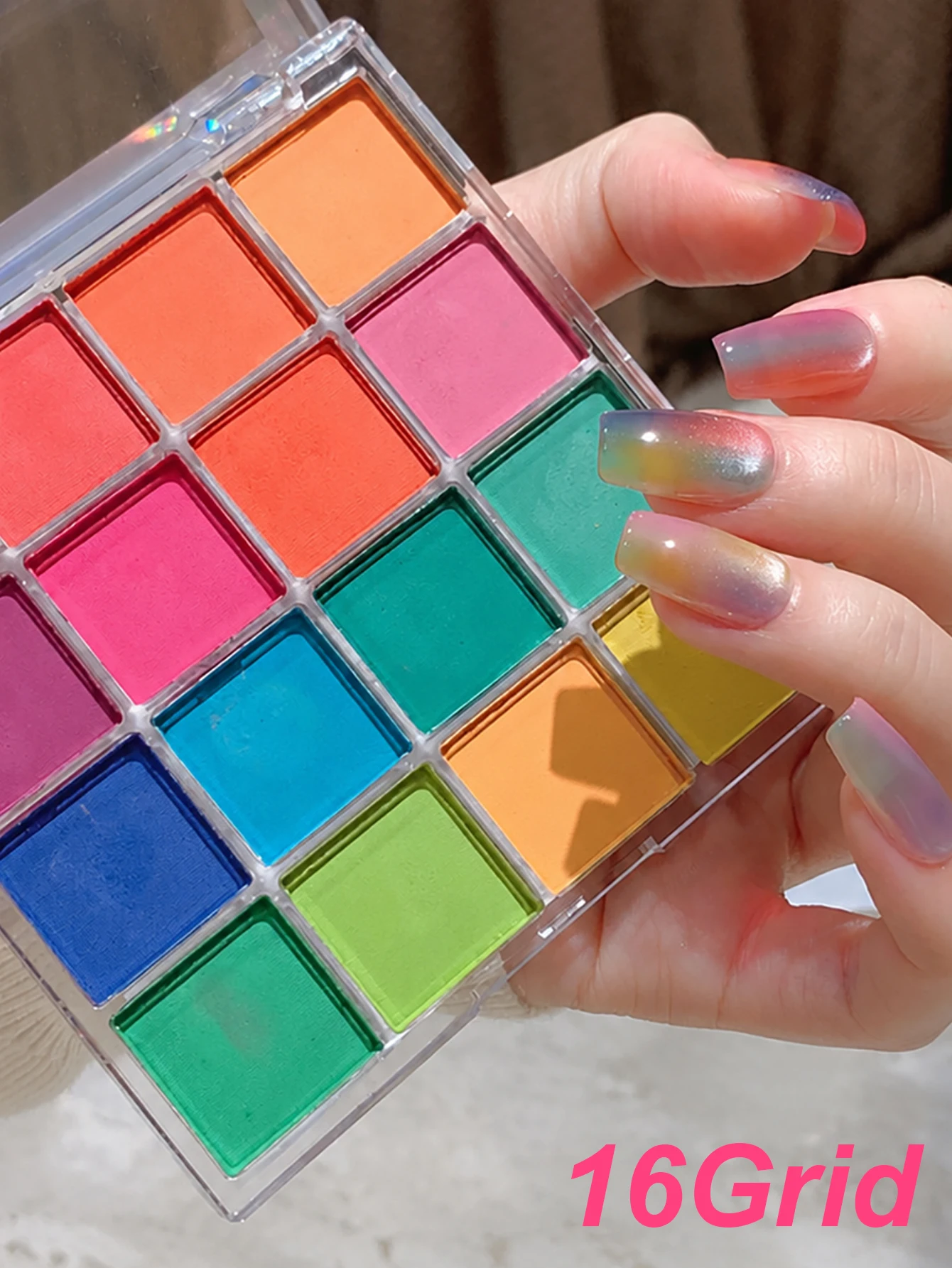 Polvo neón 16 colores para uñas – Pigmento fluorescente degradado - imagen 5