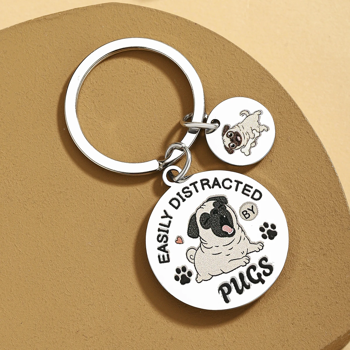 Llavero con diseño de Pug para amantes de los perros - imagen 4