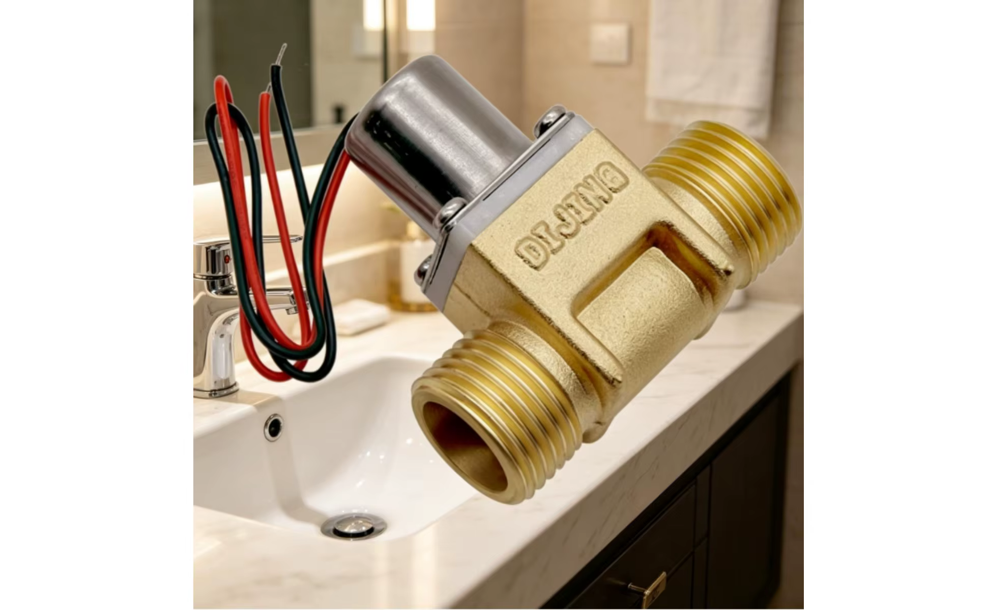Válvula de grifo con sensor de cuerpo de cobre para inodoro