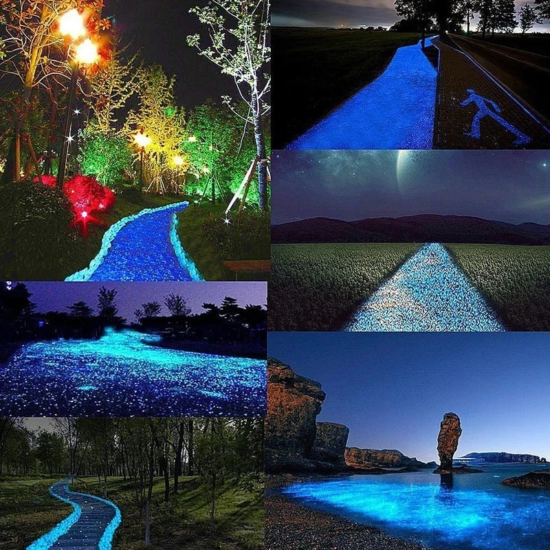 Guijarros luminiscentes para exterior