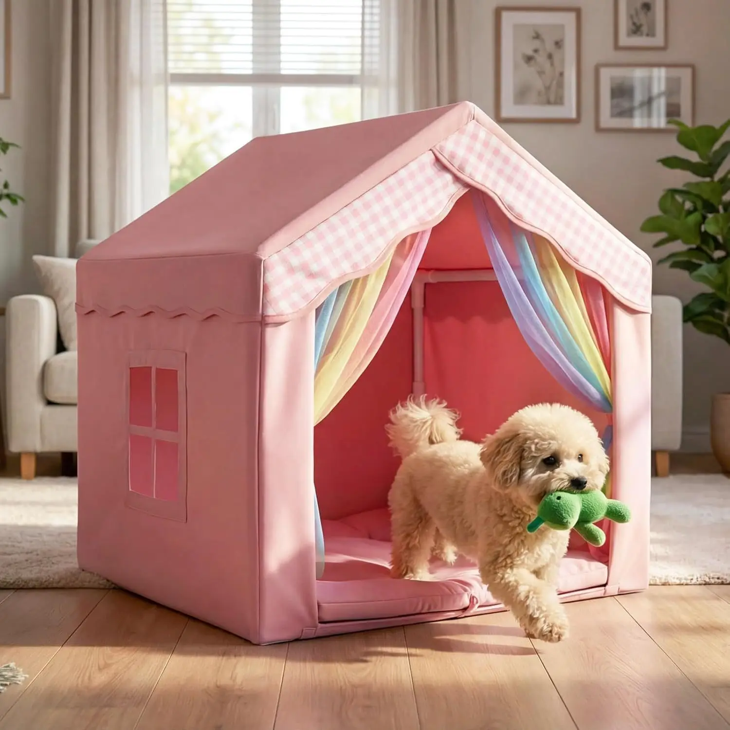 Camita tienda campaña para perros pequeños – con colchoneta - imagen 5