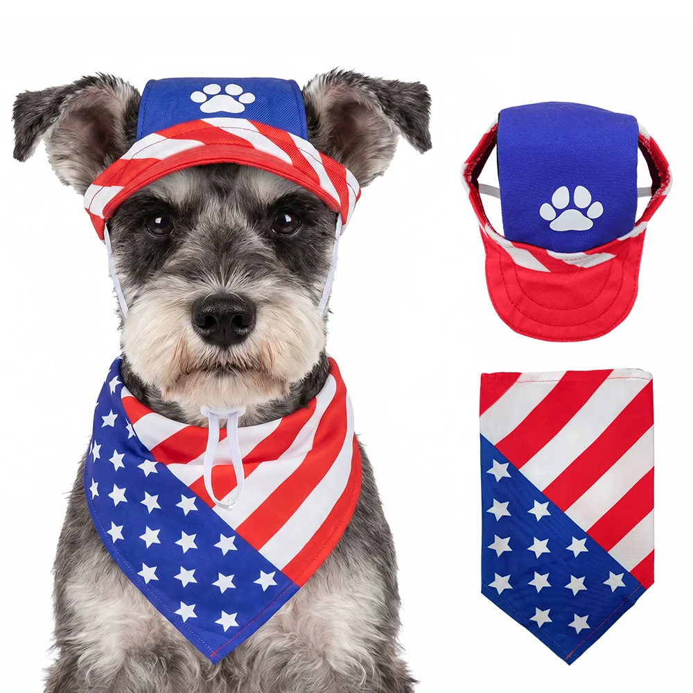 Conjunto de gorro y pañuelo para perro