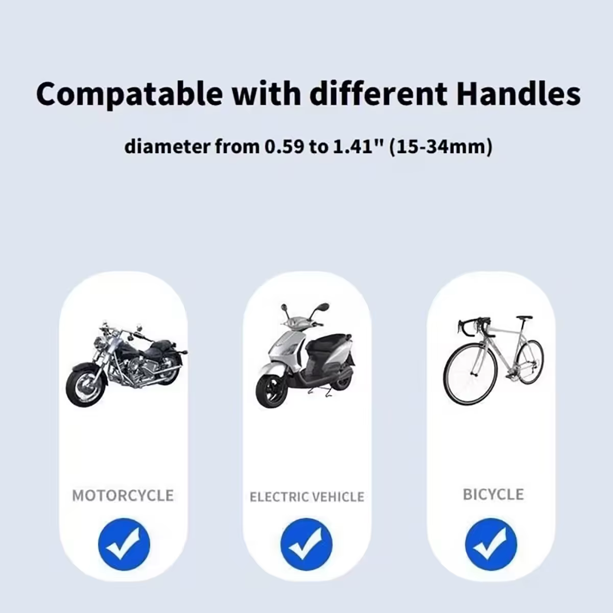 Soporte móvil giratorio para bicicleta y moto, clip al manillar - imagen 4