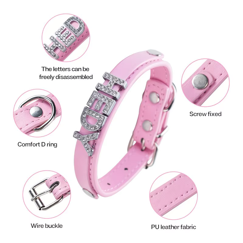 Collar con nombre personalizado para perro y gato