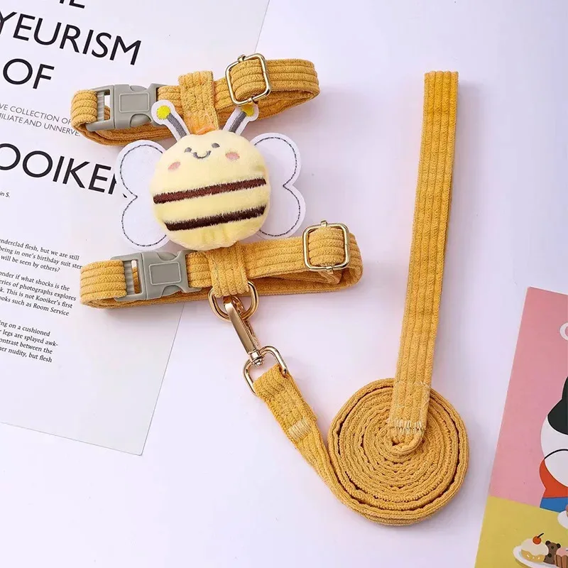 Conjunto arnés y correa ajustable con diseño abeja para gato y perro - imagen 4