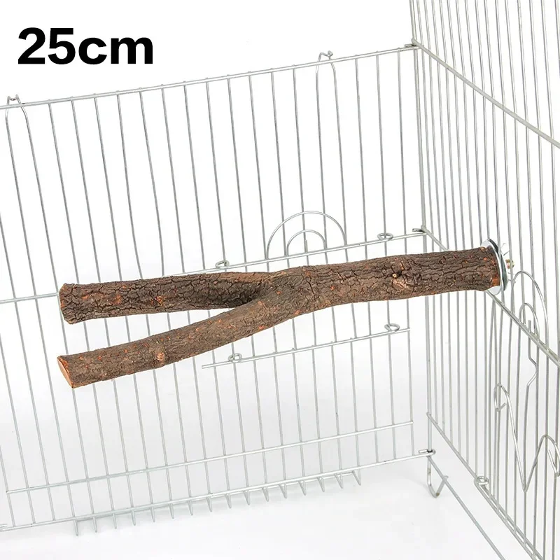 Percha de madera natural para jaulas de pájaros - imagen 2
