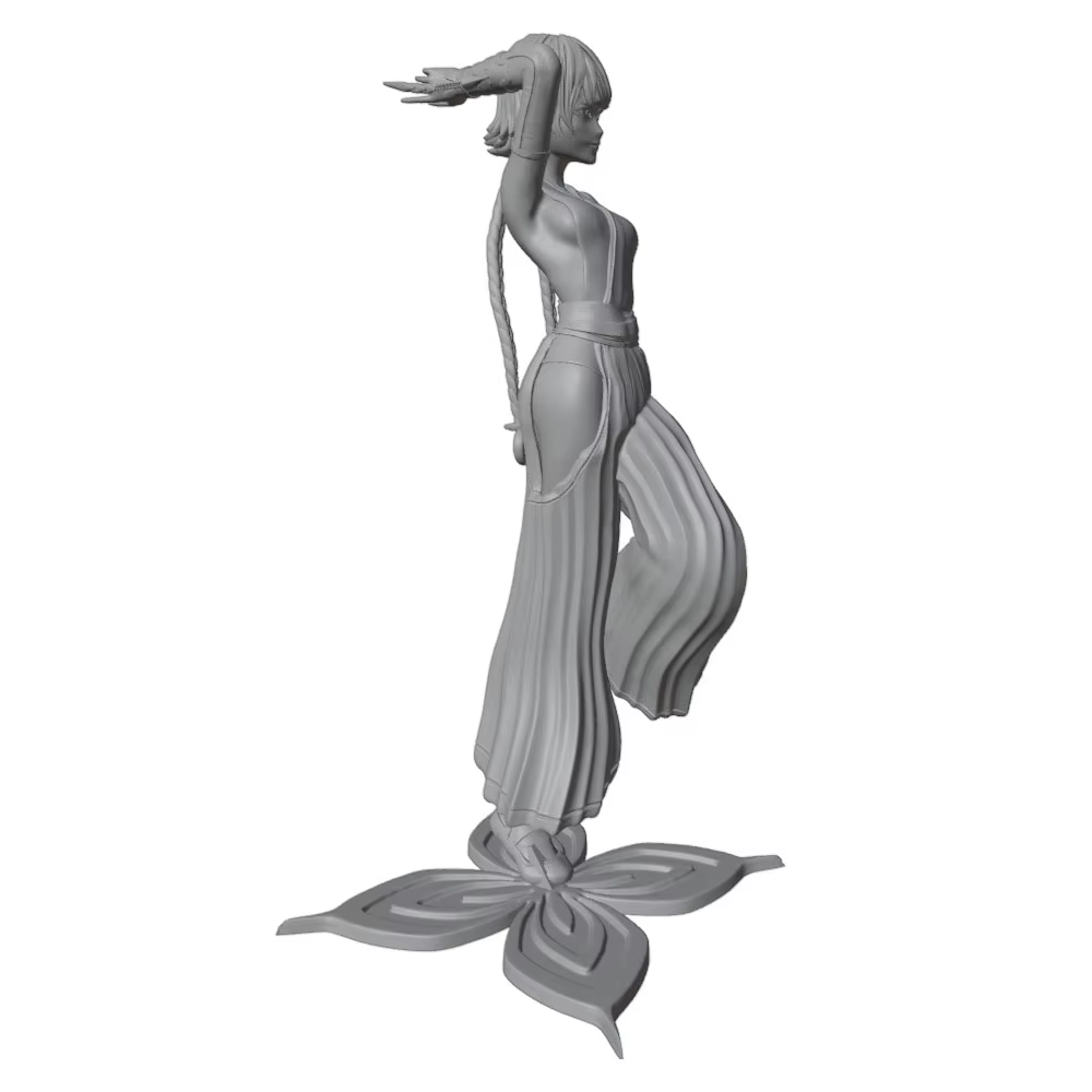Figura de anime GK impresa en 3D gris, sin montar ni pintar - imagen 4