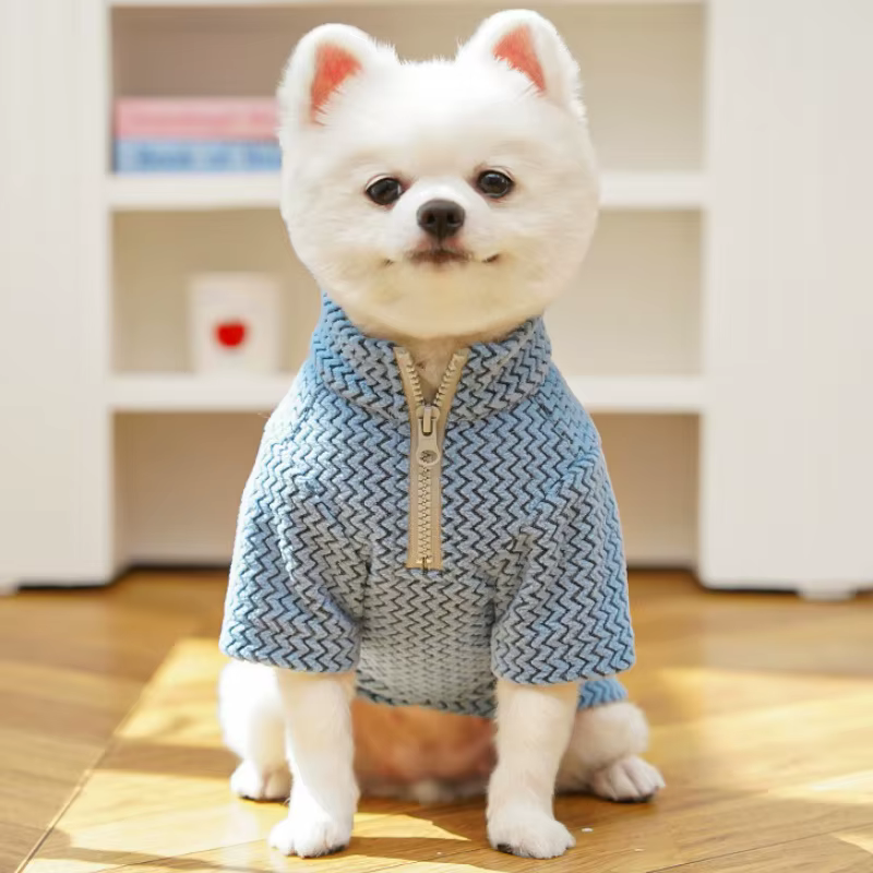 Sudadera cálida perro y gato – Jersey de otoño diseño ondas - imagen 4