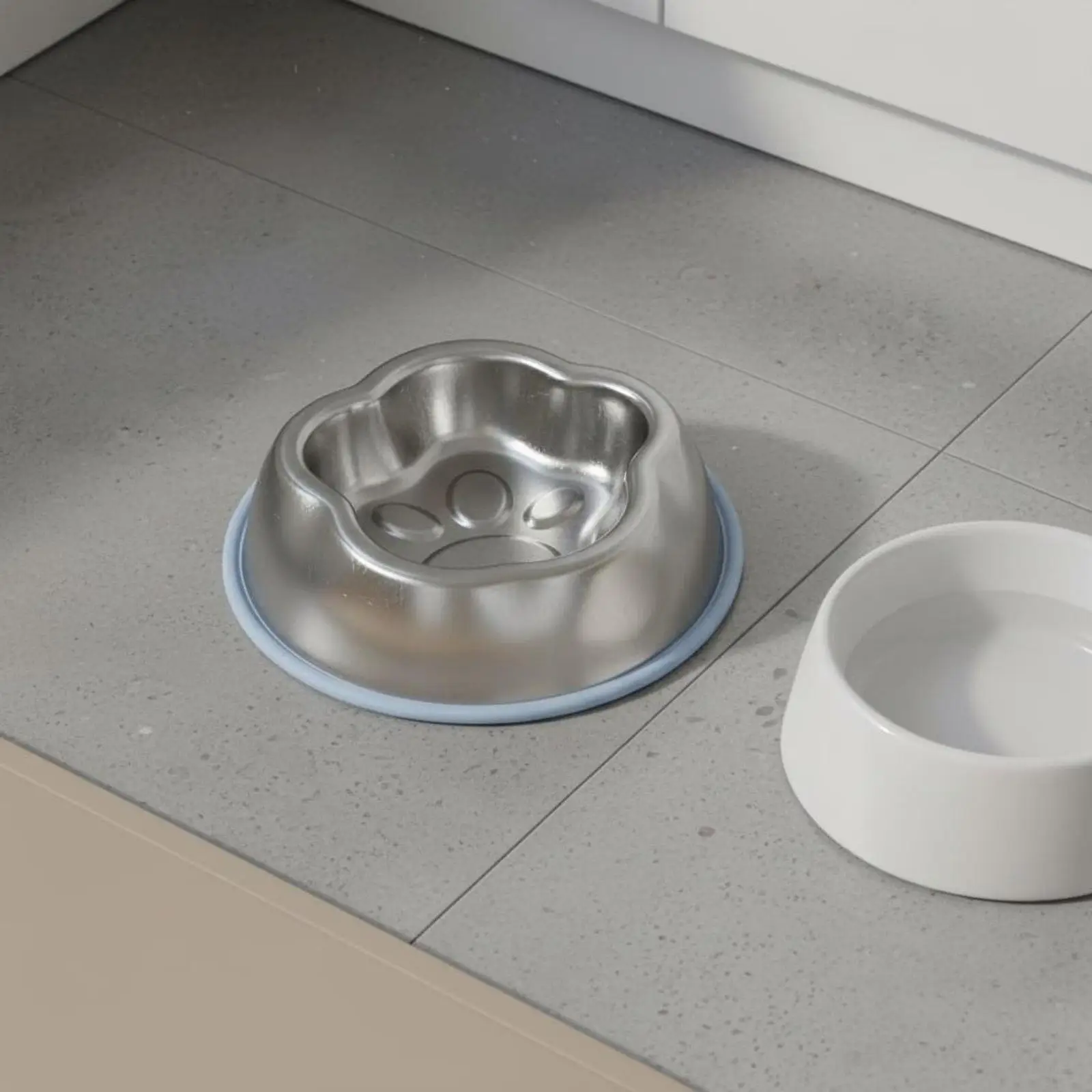 Comedero elevado acero inoxidable para perros con base antideslizante