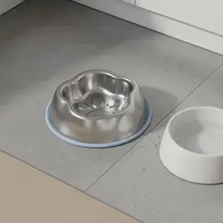 Comedero elevado acero inoxidable para perros con base antideslizante